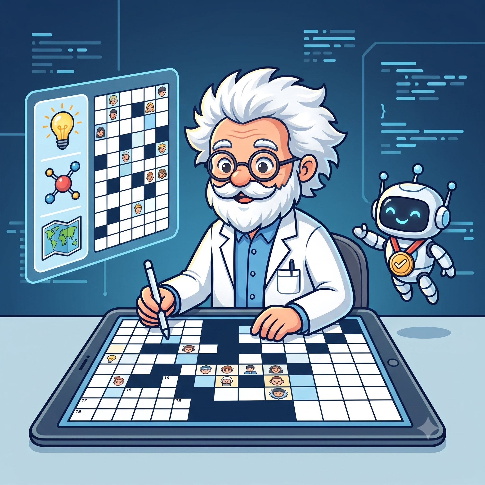 Crossword Puzzles - Learn with AI feature screenshot